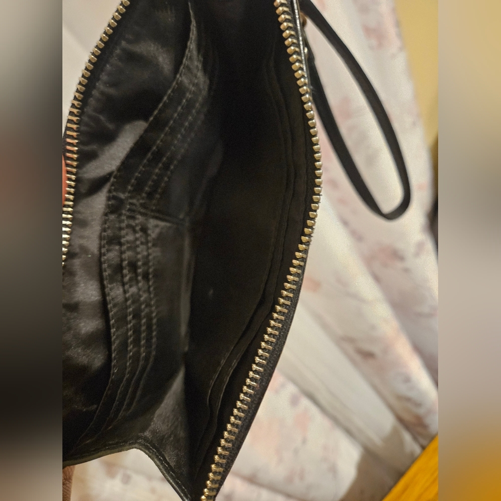 Coach Large Black Signature Wristlet - EUC - Picture 3 of 5